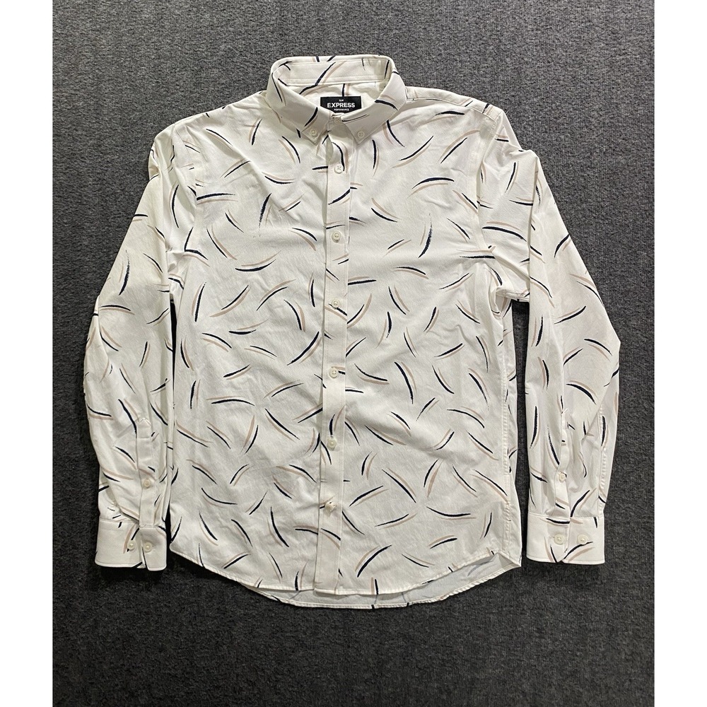 Express Women's Long Sleeve Shirt white Print Size Size XS